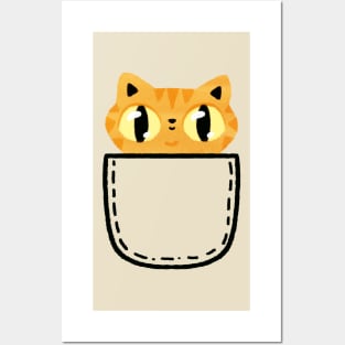 Orange tabby cat Posters and Art